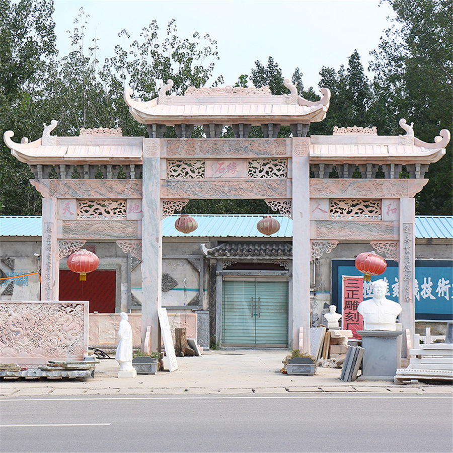 曲陽(yáng)石材雕刻-景觀(guān)牌坊仿古牌樓